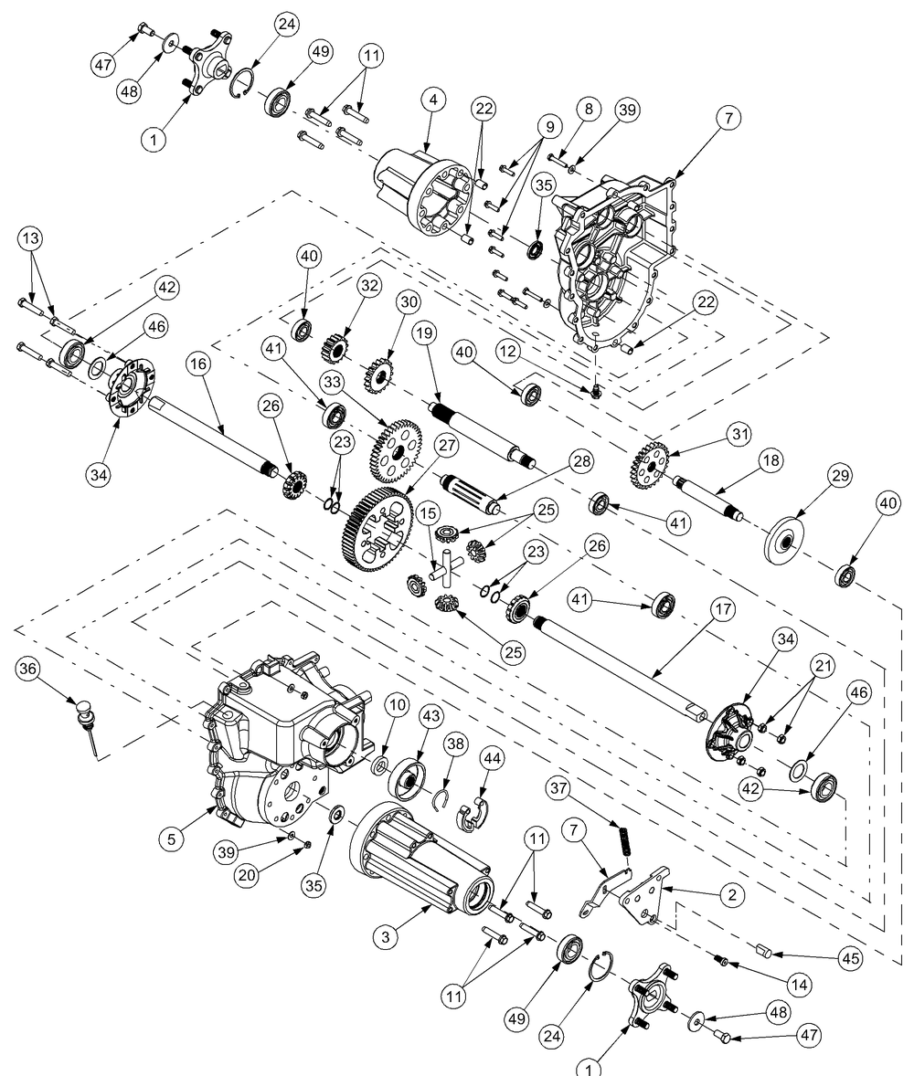 Hydro Transmission (618-04110) Diagram and Parts List for LT2180 13A254G710-13A254G712 Cub Cadet Lawn Tractor